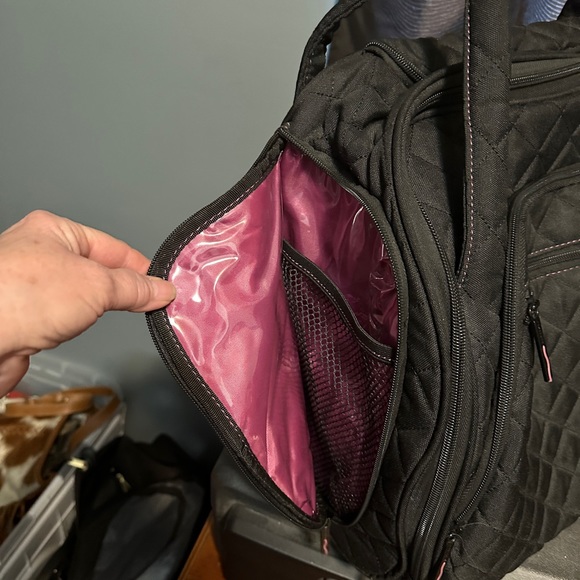 DELSEY Paris Rolling Laptop Tote Weekender Bag Quilted black Carry On Underseat - Picture 3 of 11